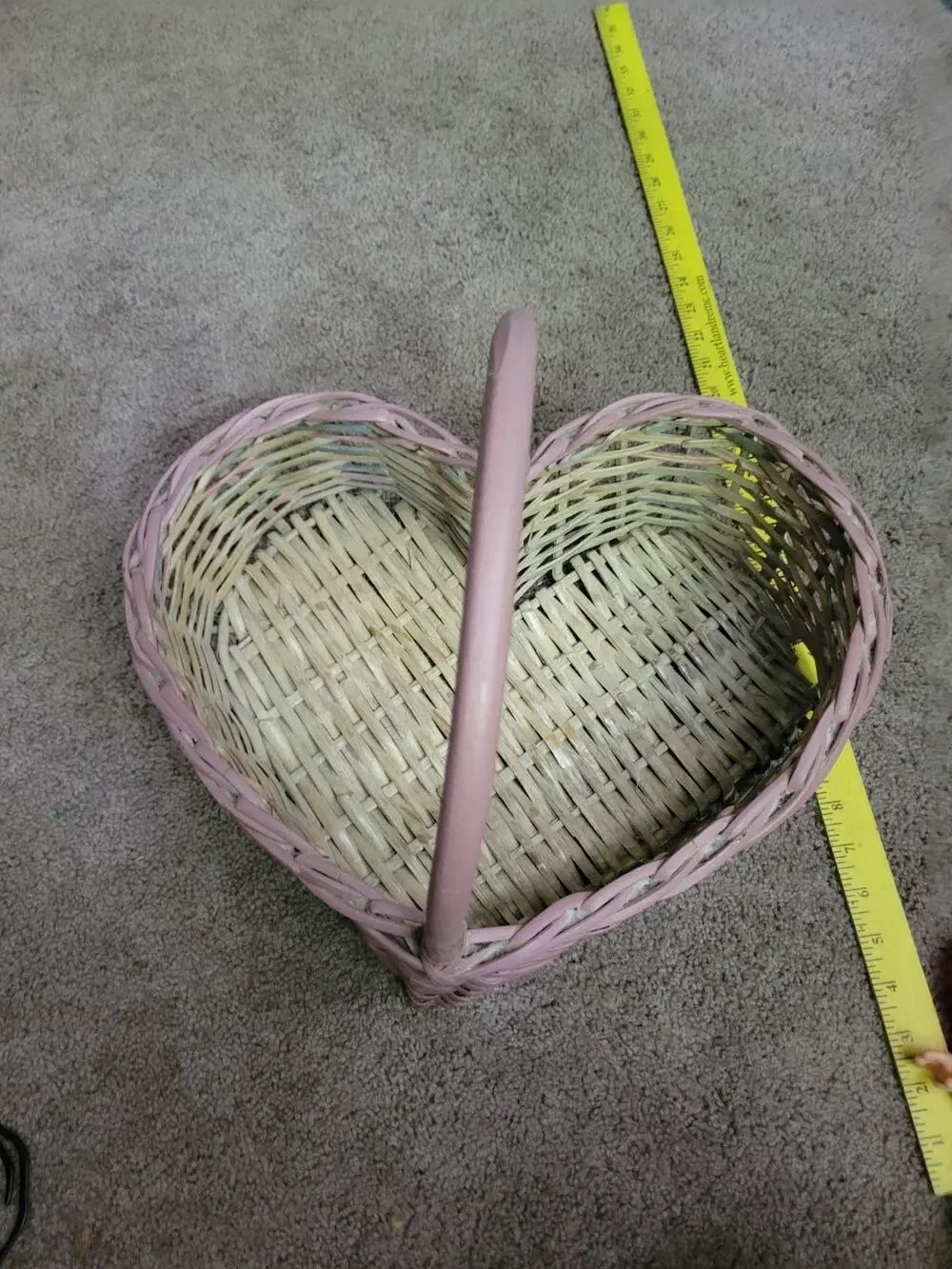 Heart Shape Basket Cute Baskets Home Decor